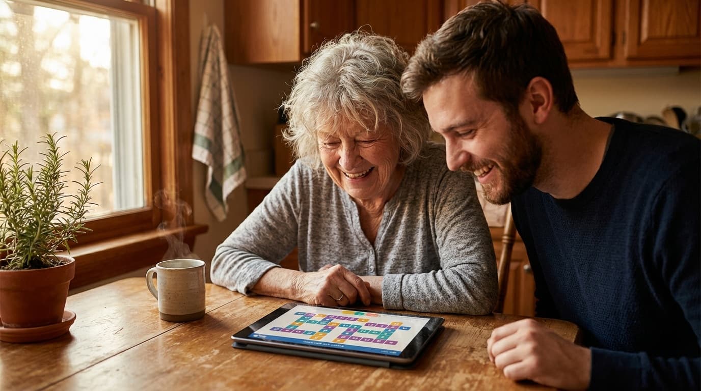 Word games and brain training research visualization