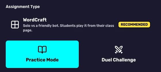 Choose the kind of practice